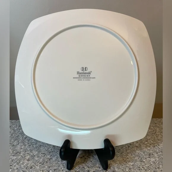 Hankook Bone China 2009 Korean Square Calendar Plate Cow And Calf Print Rare 10” - Picture 3 of 6